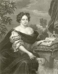 Katarina av Braganza. Drottning av Karl den andre av English School