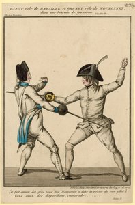 Cazot i rollen som Bataille och Brunet i rollen som Moutonnet i Une Journee de Garrison av English School