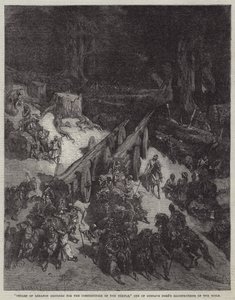 "Libanons cedrar avsedda för byggandet av templet," En av Gustave Dores illustrationer av Bibeln (gravyr) av English School