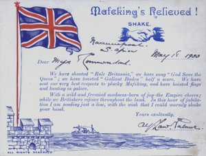 Firar lindring av Mafeking, Sydafrika, Boer War av English School