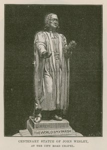 Hundraårsjubileumsstaty av John Wesley av English School