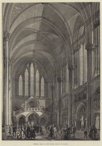 Central Hall of the Royal Courts of Justice (gravyr) av English School