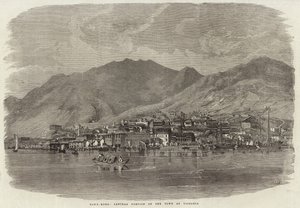 Centrala delen av staden Victoria i Hong Kong av English School