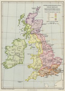 Centrum för tidigt religiöst liv i Storbritannien (färglitografi) av English School