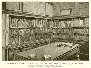 Chained Library, grundat 1715, vid All Saints Church, Hereford av English School