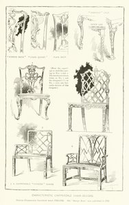 Karakteristiska Chippendale-stoldesigner