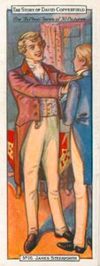 Karaktärer från David Copperfield: James Steerforth (färglitografi) av English School