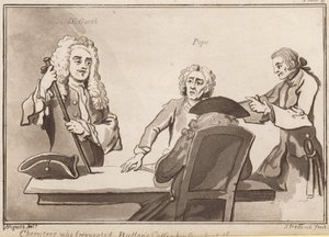 Karaktärer som besökte Buttons Coffee House omkring 1720-talet: Dr Garth, Pope av English School