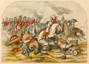 Befäl över kavalleriet vid Waterloo av English School