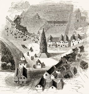 Charing Cross, London, på 1500-talet, ca 1865 (trästick) av English School