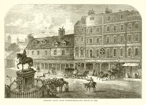 Charing Cross från Northumberland House 1750 av English School