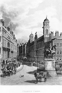 Charing Cross, tittar upp på Stranden, 1811 av English School