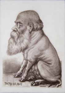 Charles Darwin-plakett, ca 1870 (keramik) av English School