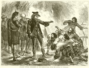 Charles Edward skyddad av Highlanders efter slaget vid Culloden