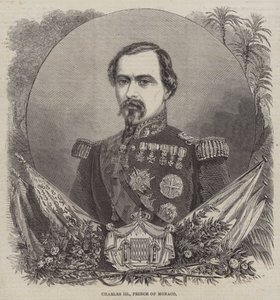 Karl III, Prins av Monaco (gravyr) av English School