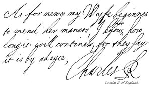 Karl II av England av English School