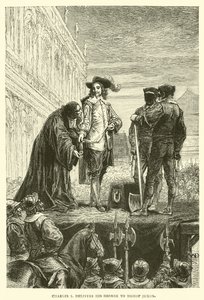 Charles I överlämnar sin George till biskop Juxon av English School
