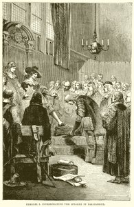 Charles I förhör talmannen i parlamentet av English School