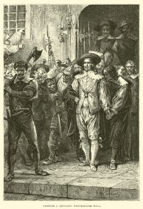 Charles I lämnar Westminster Hall av English School
