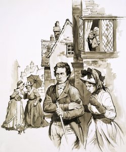 Charles Lamb och hans syster drevs från ett boende till ett annat av lokalt skvaller av English School