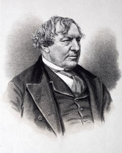 Charles Lever, irländsk romanförfattare (gravyr) av English School