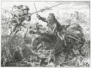 Karl den djärve, hertig av Bourgogne, vid slaget vid Nancy, 5 januari 1477, 1882 av English School