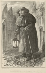 Charlie en London Watchman på 1700-talet av English School