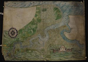 Karta över floden Medways lopp från Rochester till The Nore av English School