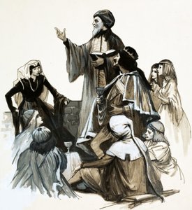 Chaucer reciterar sin poesi av English School