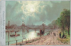 Chelsea Bridge vid Themsen av English School