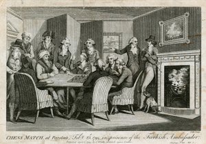 Schackmatch i Parsloes, 23 februari 1794, i närvaro av den turkiska ambassadören av English School