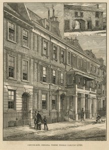 Cheyne Row där Thomas Carlyle en gång bodde av English School