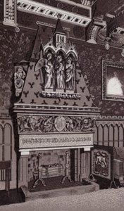 Skorstensstycke, Cardiff Castle (litho) av English School