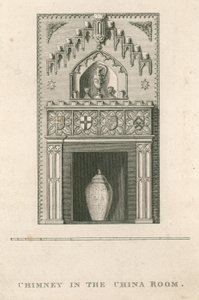 Skorsten i Kinarummet, Strawberry Hill, Twickenham, London av English School