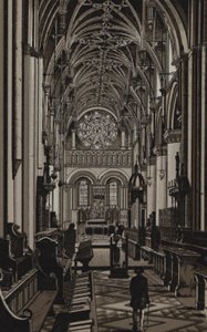 Christ Church Cathedral, Oxford (litho) av English School