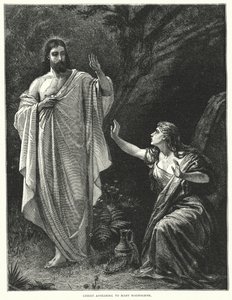 Kristus visar sig för Maria Magdalena (gravyr) av English School