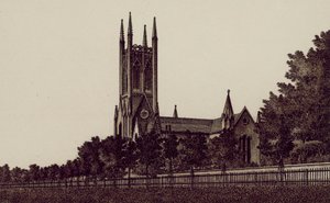 Christchurch, Cheltenham (litografi) av English School