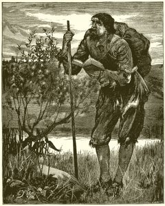 Christian som sett av Bunyan i sin dröm. Jag såg en man klädd med trasor av English School