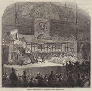 Julunderhållning på Crystal Palace (gravyr) av English School
