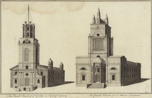 Church of St George, Ratcliff Highway och Church of St John, Limehouse, London av English School