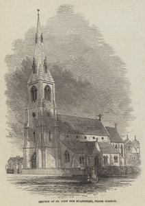 Johannes evangelistens kyrka, Penge Common (gravyr) av English School
