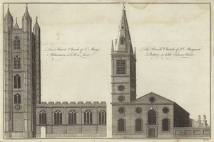 Church of St Mary Aldermary i Bow Lane och Church of St Margaret Pattens i Little Tower Street, London