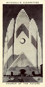 Framtidens kyrka (litho) av English School