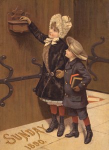 Offergåva från kyrkan (gravyr) av English School