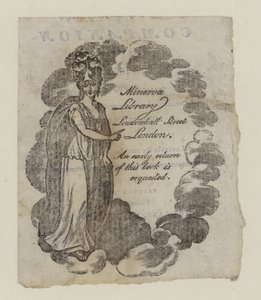 Cirkulerande bibliotek, Minerva bibliotek, handelskort av English School