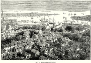 Staden Boston, Massachusetts (gravyr) av English School