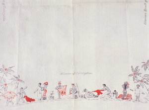 Civilization of Fiji, 1879 (tryck på bomull) av English School