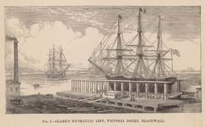 Clarks hydraullyft, Victoria Docks, Blackwall av English School