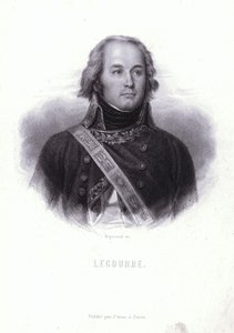 Claude Lecourbe, fransk general under franska revolutionen och Napoleonskrigen (gravyr) av English School