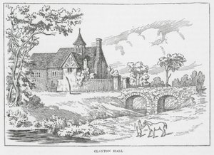 Clayton Hall (litografi) av English School